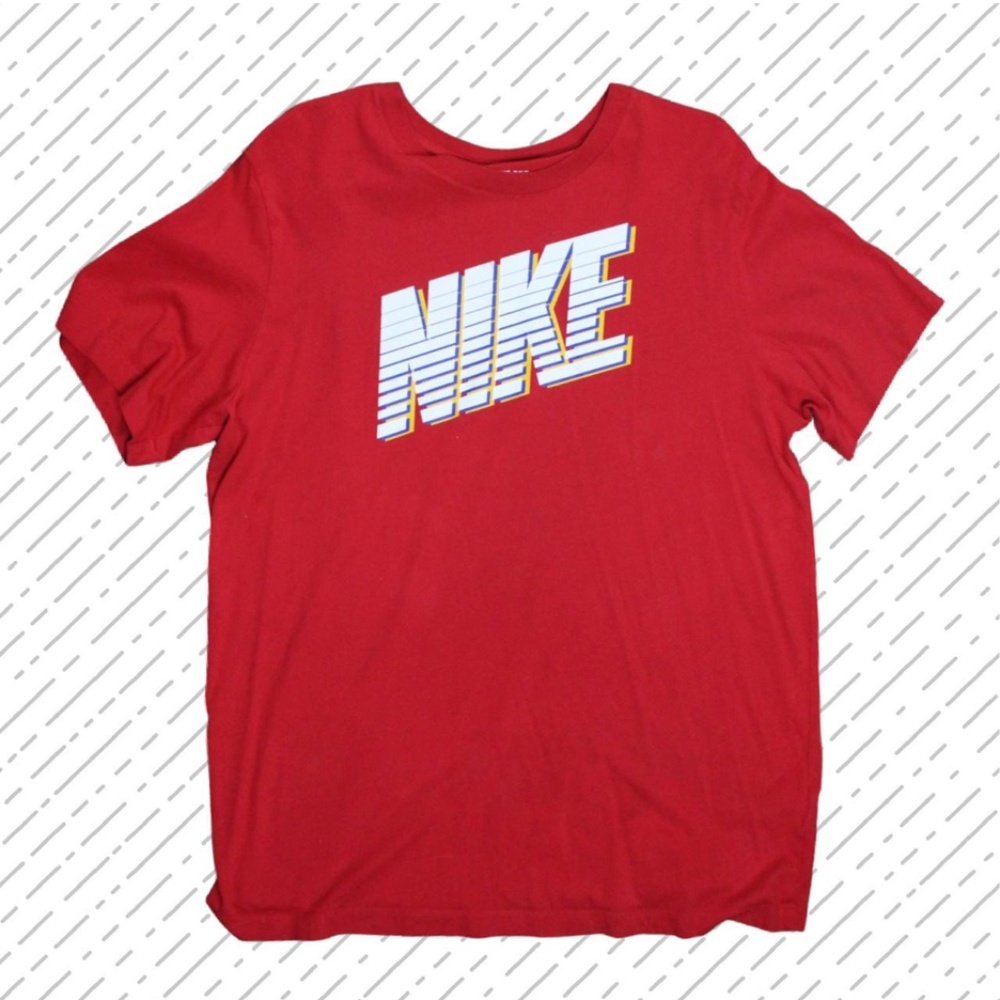 Red Nike Retro Lego Print T-Shirt